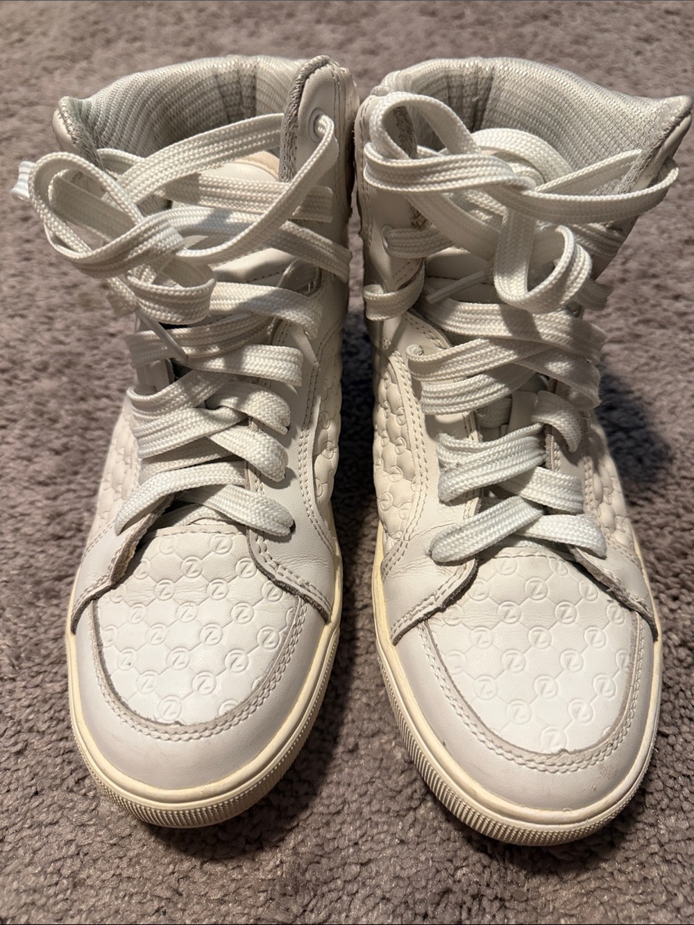 Zumba White High-Top Sneakers with Embossed Pattern - Women